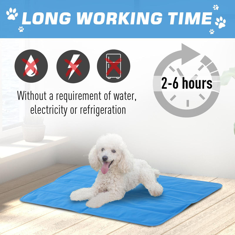 Tappetino Refrigerante per Cani 90x45 cm con Sistema Auto-Raffreddamento  Blu