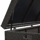 Set Salotto da Giardino in Rattan Divano 2 Poltrone e Tavolo Contenitore  Nero e Bianco