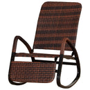 Sedia a Dondolo da Giardino Reclinabile e Pieghevole in Rattan  Marrone