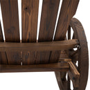 Sedia a Dondolo in Legno di Abete con 2 Ruote 