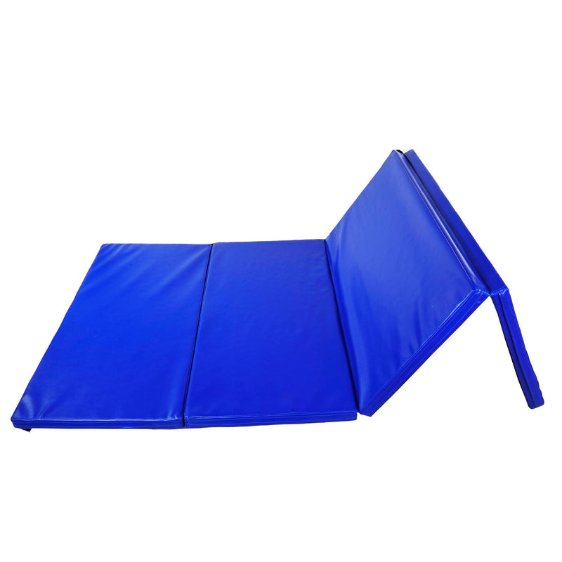 Tappetino Fitness Pieghevole 245x115x5 cm in EPE e Similpelle  Blu