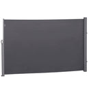 Tenda Laterale Frangivista da Giardino 3x1,60m in Alluminio e Tessuto  Grigio