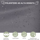 Tenda Laterale Frangivista da Giardino 3x1,60m in Alluminio e Tessuto  Grigio