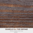 Sgabello Girevole Regolabile in Metallo e Legno di Pino  Nero e Marrone