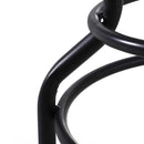 Sgabello Girevole Regolabile in Metallo e Legno di Pino  Nero e Marrone