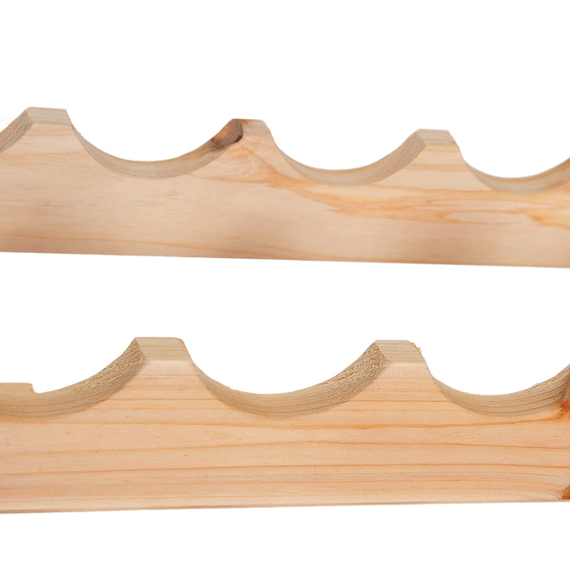 Scaffale Portabottiglie 6 Ripiani 72 Bottiglie 114x28x80 cm in Legno di Pino 