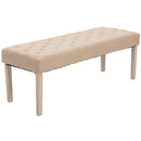 Panca in Tessuto Poliestere 133x 49x50 cm   Beige