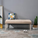 Panca in Tessuto Poliestere 133x 49x50 cm   Beige