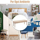 Panca in Tessuto Poliestere 133x 49x50 cm   Beige