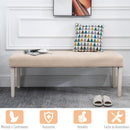 Panca in Tessuto Poliestere 133x 49x50 cm   Beige