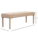 Panca in Tessuto Poliestere 133x 49x50 cm   Beige