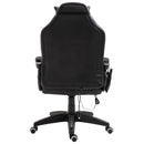 Sedia da Gaming Ergonomica Massaggiante Riscaldante in Similpelle  Nera
