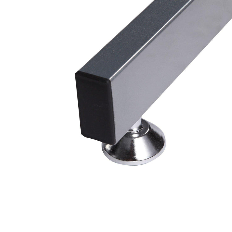 Scrivania da Ufficio ad Angolo Porta PC in MDF e Ferro 164x139x75 cm  Nera