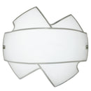 Plafoniera 2xE27 Montatura Bianca Vetro Lastra Serigrafato Bianco E-Energy Nives