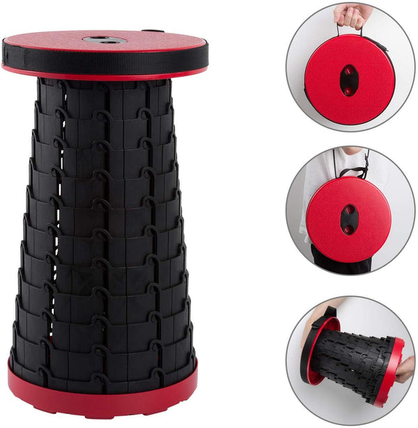 Teleskop-Klapphocker Schwarz und Rot online