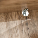 Mobile a Colonna per Bagno in Legno 30x24x170 cm  Grigio e Rovere