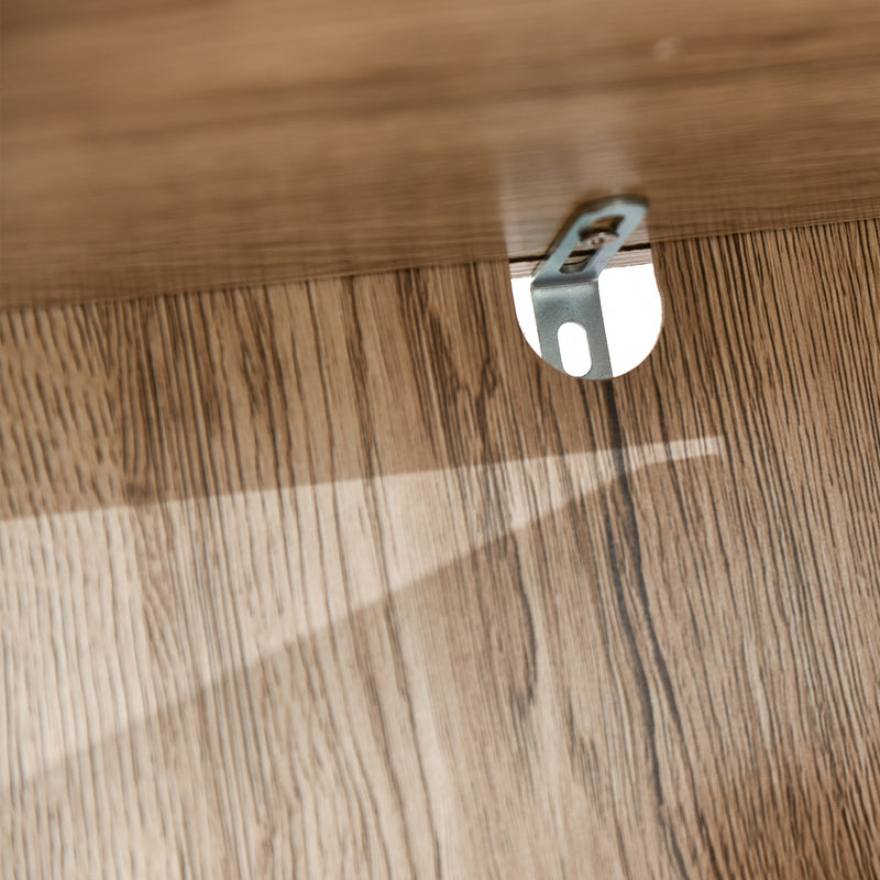 Mobile a Colonna per Bagno in Legno 30x24x170 cm  Grigio e Rovere