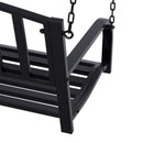 Dondolo Sospeso 2 Posti da Giardino in Metallo   Nero