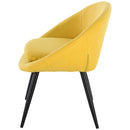 Set 2 Sedie in Metallo e Similpelle  Giallo