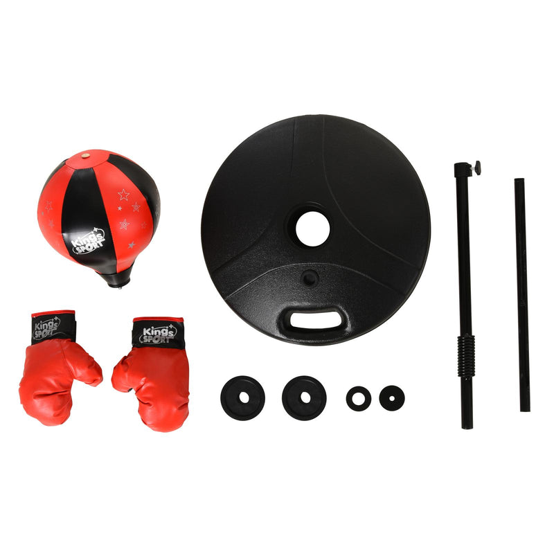 Set Boxe per Bambini con Punchingball e Guantoni   Nero e Rosso