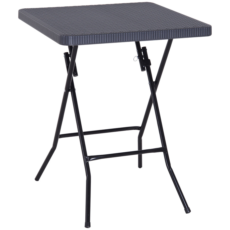 Tavolino Pieghevole da Giardino 60x60x74 cm  Marrone