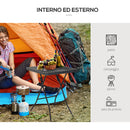 Tavolino Pieghevole da Giardino 60x60x74 cm  Marrone