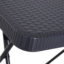 Tavolino Pieghevole da Giardino 60x60x74 cm  Marrone