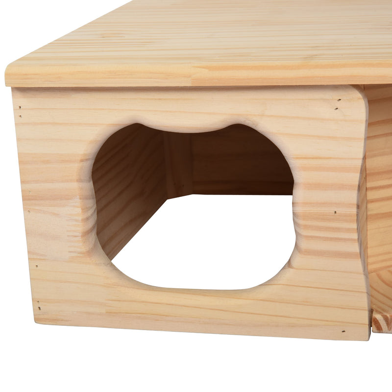 Casetta per Roditori e Piccoli Animali in Legno di Abete 60x37x19,7 cm 