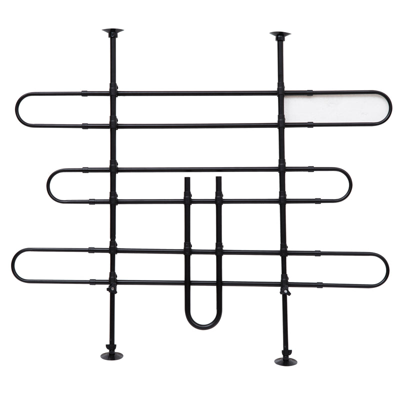 Griglia Divisoria Pieghevole per Trasporto Cani per Auto   Nero