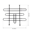 Griglia Divisoria Pieghevole per Trasporto Cani per Auto   Nero