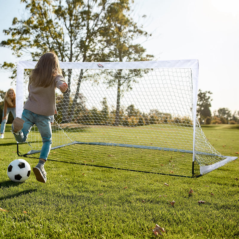Porta da Calcio Portatile con Rete 186x90x89 cm  Bianca