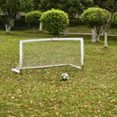 Porta da Calcio Portatile con Rete 186x90x89 cm  Bianca