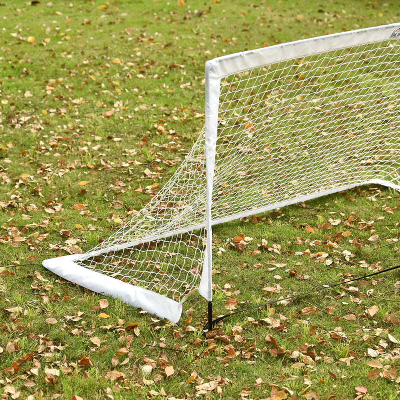 Porta da Calcio Portatile con Rete 186x90x89 cm  Bianca