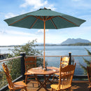 Ombrellone da Giardino Ø2,7 m Palo Ø38 mm in Legno di Pioppo Verde