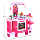 Cucina Giocattolo per Bambini con Utensili 78x29x87 cm  Rosa