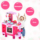 Cucina Giocattolo per Bambini con Utensili 78x29x87 cm  Rosa