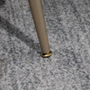 Pouf Poggiapiedi in Tessuto Vellutato 55x41x42 cm  Grigio Chiaro