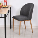 Set 2 Sedie imbottite in Acciaio e Poliestere 50x58x85 cm  Grigie