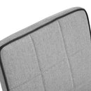 Set 2 Sedie imbottite in Acciaio e Tessuto Lino 44x55x88 cm  Grigio Chiaro