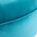 Panca Imbottita in Tessuto Velluto 107x36x48 cm  Blu