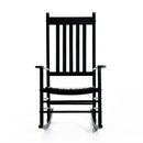 Sedia a Dondolo in Legno 69x86x115 cm  Nero