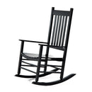 Sedia a Dondolo in Legno 69x86x115 cm  Nero