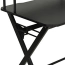 Scrivania da Ufficio Porta PC con Piano Rialzato in MDF 140x60x90 cm  Nero