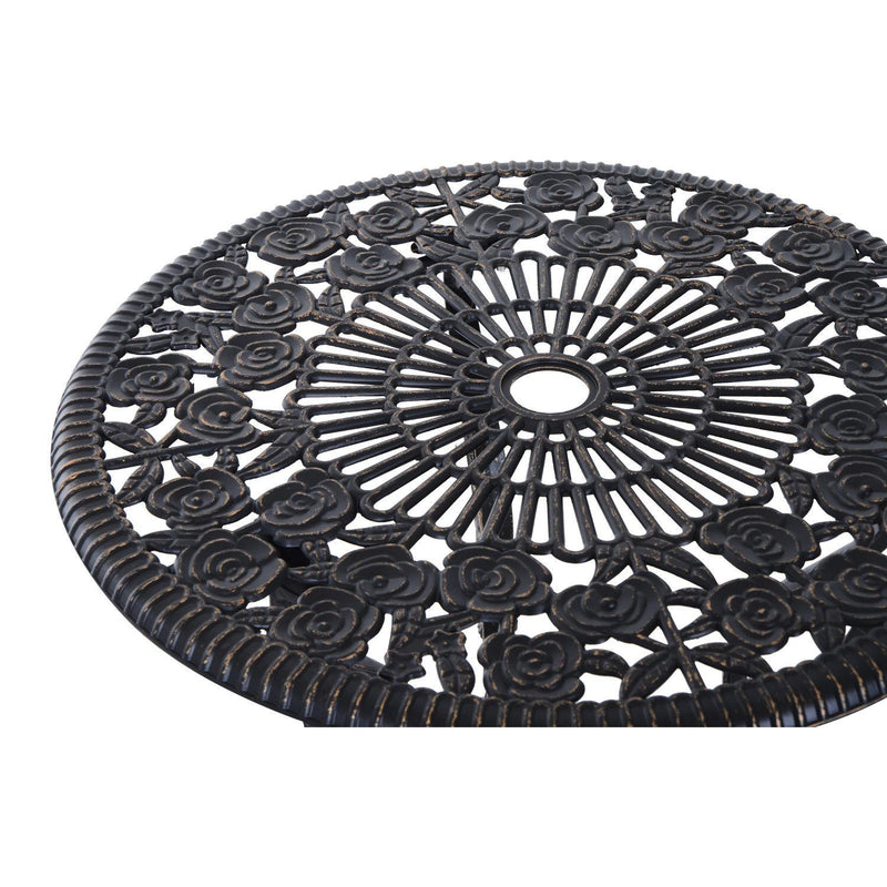 Set Tavolino e 2 Sedie Pieghevoli da Giardino in Alluminio   Bronzo