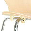 Set 4 Sedie Impilabili in Acciaio e Legno  