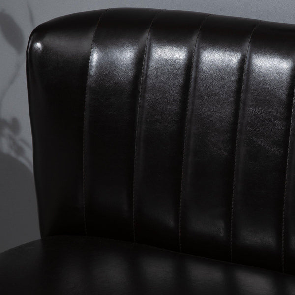 sconto 2-Sitzer-Sofa aus braunem Kunstleder 117 x 56,5 x 77 cm