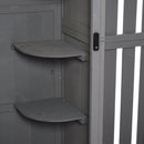 Casetta Box da Giardino in Legno Porta Utensili 129x51,5x180 cm  Grigia