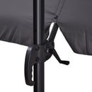 Ombrellone Decentrato da Giardino in Alluminio 2,7x2,7m  Grigio