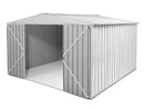 Casetta Box da Giardino in Lamiera di Acciaio Porta Utensili 360x345x212 cm Enaudi Bianca
