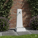 Fontana da Giardino Senza Rubinetto in Cemento Granulato di Marmo Oslo Bianco